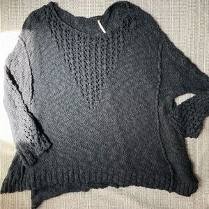 Free people Charcoal Knit Sweater